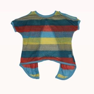 Open Back Short-Sleeve Colorful Top - Like New